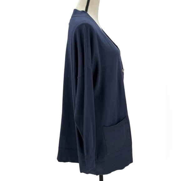 Tommy Hilfiger Long Sleeve Magnetic Closure Cardigan Sweater - Navy Blue - XL - Picture 2 of 11